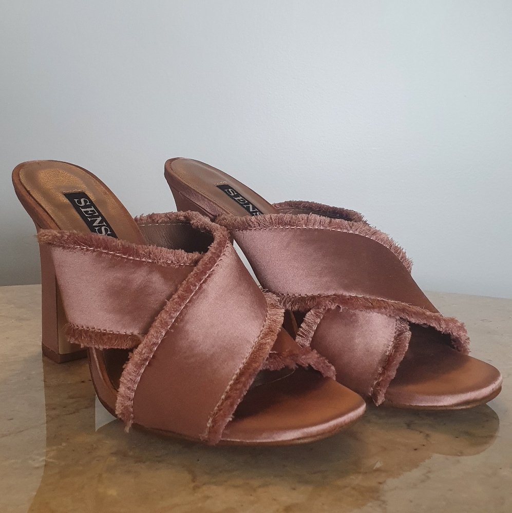 Senso Pink Silk Heels, 38